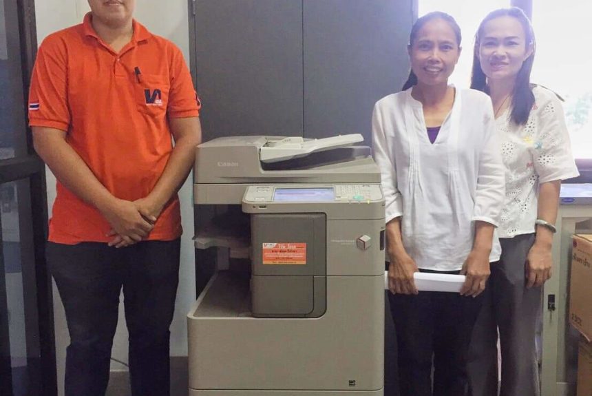 วันนี้ติดตั้งเครื่องถ่ายเอกสารแบบเช่ารายปี 1 เครื่อง