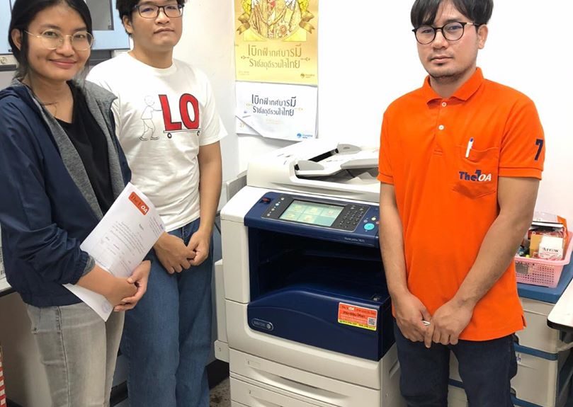 ติดตั้งเครื่องถ่ายเอกสารสีแบบเช่ารายปี 1 เครื่อง