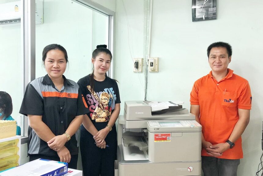 ติดตั้งเครื่องถ่ายเอกสาร 1 เครื่อง