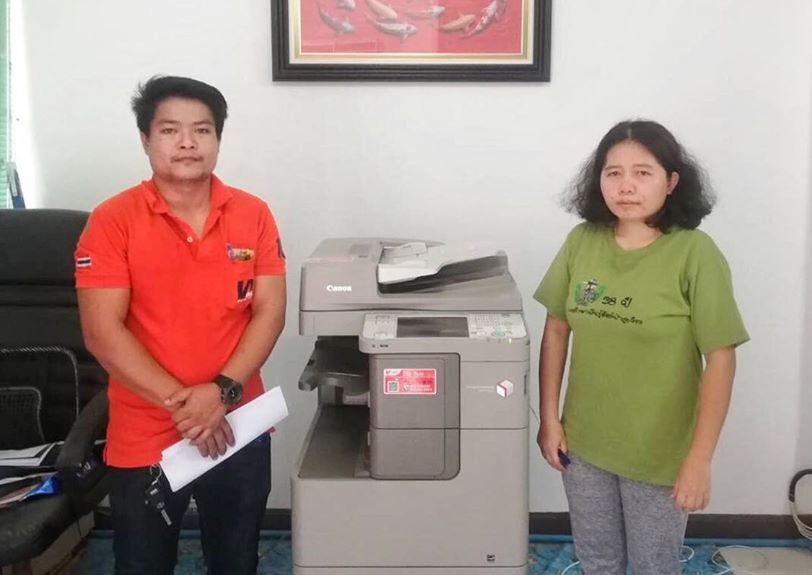 ติดตั้งเครื่องถ่ายเอกสารตอนเช้า