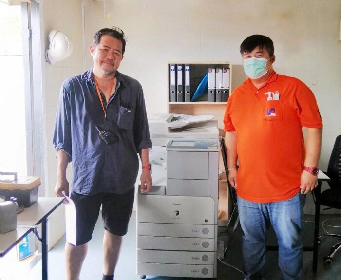 ติดตั้งเครื่องถ่ายเอกสาร 1 เครื่อง