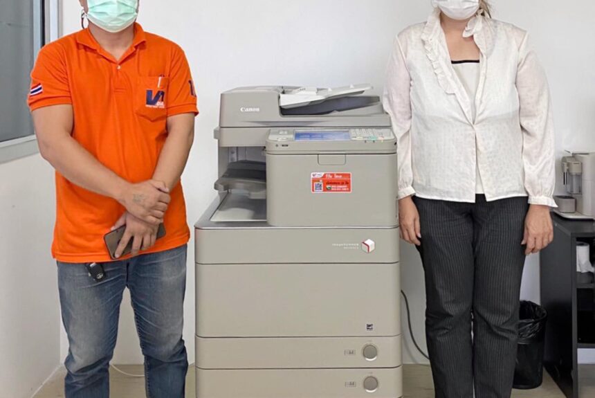 ติดตั้งเครื่องถ่ายเอกสาร1เครื่อง